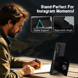 Shell‑Film Full‑Cover Case With Card Holder Stand & Pen Slot for Samsung Z Fold