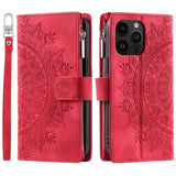 Zipper Wallet Flip Leather Case for iphone