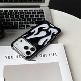 Electroplated Hollow‑Out Flame Pattern Silicone Shockproof Case for iphone