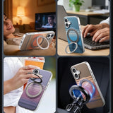 Kevlar‑Textured Magnetic Shockproof Stand Case for iphone