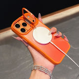 Gradient Full Cover Shockproof Magnetic Lens Kickstand Case for iphone