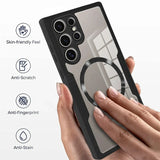 Transparent All-Round Magnetic Case with PET Film & Camera Protection for Samsung