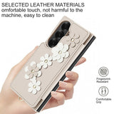 Shockproof Flower Case with Card Holder & Lanyard for Samsung Z Fold