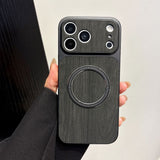 Wood Grain Magnetic Shockproof Case for iphone