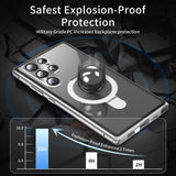 Metal Magnetic Bracket Case‑Film Full‑Cover Case for Samsung