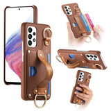Shockproof Litchi Grain Wrist Strap Case for Samsung