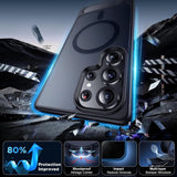 Magnetic Matte Skin‑Feel Shockproof Stand Case for Samsung