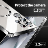 Full‑Cover Clear Magnetic Electroplated Case for Samsung