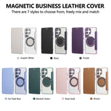 Transparent Electroplated Magnetic Leather Flip Case for Samsung