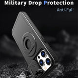 Magnetic Shockproof Case with Sliding Camera Cover, Ring Stand for iphone
