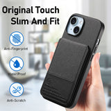 Fabric Texture Leather Wallet Stand Case for iphone