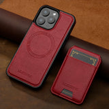 Detachable Magnetic 2-in-1 Leather Card Holder Case for iphone