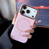 Frosted Hit Color Lichee Pattern Magnetic Case for iphone