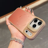 Gradient Full Cover Shockproof Magnetic Lens Kickstand Case for iphone