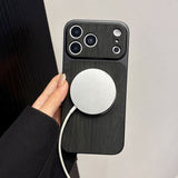 Wood Grain Magnetic Shockproof Case for iphone