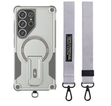 Concealed Stand Magnetic with Strap Phone Case for Samsung