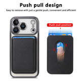 Transparent Electroplated Magnetic Detachable Card Holder Case for iphone