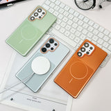 Ultra‑Thin Soft‑Touch Metallic Paint Magnetic Case for Samsung