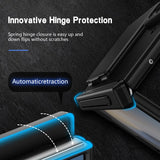 Shell‑Film Full‑Cover Case With Card Holder Stand & Pen Slot for Samsung Z Fold
