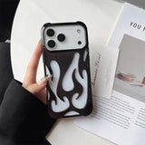 Electroplated Hollow‑Out Flame Pattern Silicone Shockproof Case for iphone