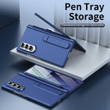 Shell‑Film Integrated Case for Samsung Z Fold, Built‑in Pen Slot & Hinge Protection