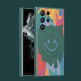 magnetic graffiti smiley face silicone case for Samsung