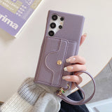 Shockproof Leather Case with Multi‑Function Card Holder for Samsung