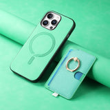 Magnetic Wallet Ring Kickstand Case for iphone