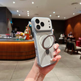 Honeycomb Magnetic Cooling Kickstand Case for iphone