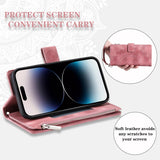 Zipper Wallet Flip Leather Case for iphone