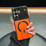 Luxury Invisible Kickstand Magnetic Case for Samsung