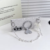 Gold‑Stamped Bow Magnetic Kickstand Case for Samsung Z Fold