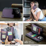 Magnetic Leather Wallet Case for iphone