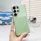 Ultra‑Thin Soft‑Touch Metallic Paint Magnetic Case for Samsung