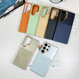 Ultra‑Thin Soft‑Touch Metallic Paint Magnetic Case for Samsung