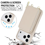 Leather Wallet Case with Wrist & Crossbody Strap for iphone