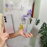 Gradient Glitter Plating Phone Case for Samsung Z Fold