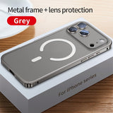 Full‑Coverage Snap Magnetic Alloy Frame Case for iphone