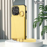 Shockproof Crossbody Wallet Stand Leather Case for iphone