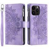 Zipper Wallet Flip Leather Case for iphone
