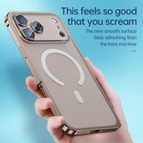 Full‑Coverage Snap Magnetic Alloy Frame Case for iphone