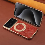 Vintage Leather Magnetic Kickstand Case for iphone