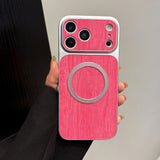 Wood Grain Magnetic Shockproof Case for iphone