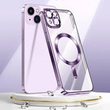 Plating Soft Clear Shockproof Magnetic Case for iphone
