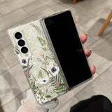 Fashion Painted Flower Case for Samsung Z Fold