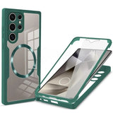 Transparent All-Round Magnetic Case with PET Film & Camera Protection for Samsung