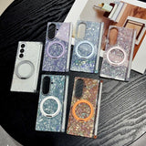 Shell‑Grain Magnetic Rotatable Kickstand Case for Samsung Z Fold