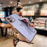Shockproof Electroplated Case with Wrist Strap for iphone