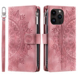 Zipper Wallet Flip Leather Case for iphone