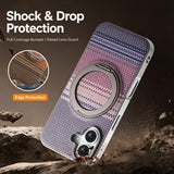 Kevlar‑Textured Magnetic Shockproof Stand Case for iphone